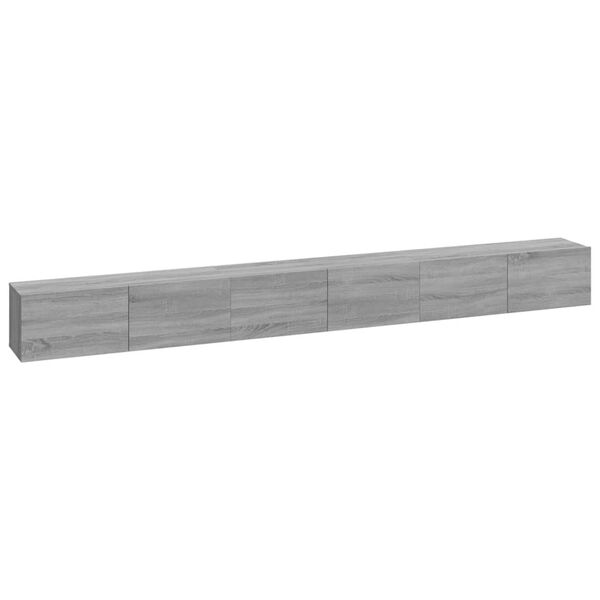 vidaXL Ensemble de meubles TV 3 pcs Sonoma gris Bois d'ing&eacute;nierie