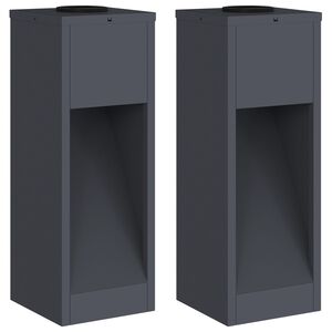 vidaXL Lumi&egrave;re de Chemin LED Solaire 2 pcs Anthracite