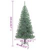 vidaXL Sapin de No&euml;l artificiel 300 LED&boules&neige floqu&eacute;e 210 cm