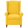 vidaXL Fauteuil de massage inclinable Jaune Tissu