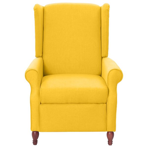 vidaXL Fauteuil de massage inclinable Jaune Tissu