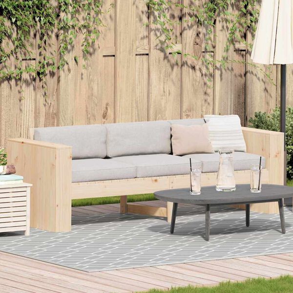 vidaXL Canapé de jardin Marron 185,5 x 60 x 62 cm Pin massif