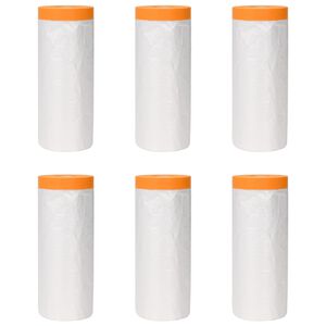 vidaXL Tapis de protection avec bande adh&eacute;sive 6 pcs 210 x 2000 cm