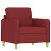 vidaXL Fauteuil avec repose-pied Rouge bordeaux 60 cm Tissu