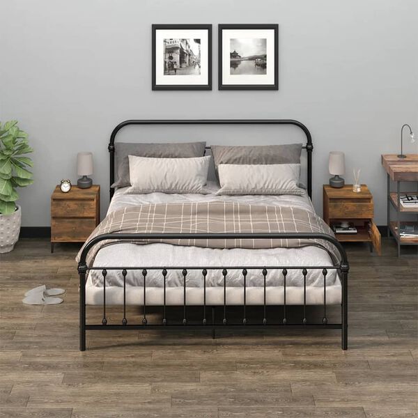 vidaXL Tables de chevet 2 pcs Chêne fumé 40x35x50 cm