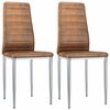 vidaXL Chaises de salle &agrave; manger 2 pcs Marron 41.5 x 48 x 99 cm