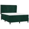 vidaXL Sommier &agrave; lattes de lit et matelas Vert fonc&eacute; 140x190cm Velours