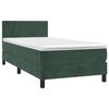 vidaXL Sommier &agrave; lattes de lit avec matelas Vert fonc&eacute; 90x200 cm