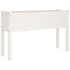 vidaXL Jardini&egrave;re d'ext&eacute;rieur Blanc 110x31x70 cm Bois de pin massif