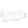 vidaXL Fauteuil de massage inclinable porte-gobelets 4 places marron