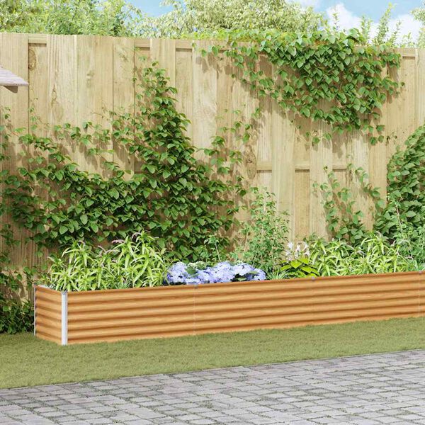 vidaXL Jardini&egrave;re sur&eacute;lev&eacute;e 970 x 50 x 36 cm Acier galvanis&eacute;