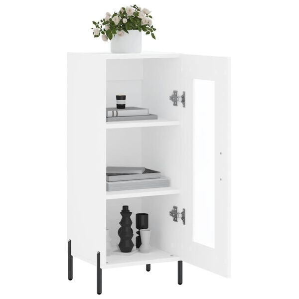 vidaXL Buffet blanc 34,5x34x90 cm bois d'ing&eacute;nierie