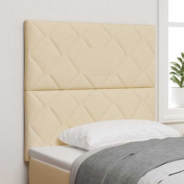 vidaXL T&ecirc;te de lit avec t&ecirc;te de lit Cr&egrave;me 100 cm Cuir synth&eacute;tique