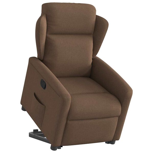 vidaXL Fauteuil inclinable Marron Tissu