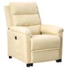 vidaXL Fauteuil Cr&egrave;me Tissu