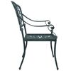 vidaXL Chaises de jardin lot de 2 vert aluminium coulé