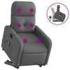 vidaXL Fauteuil de massage inclinable Gris fonc&eacute; Tissu