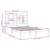 vidaXL Cadre de lit sans matelas blanc 120x190 cm bois massif