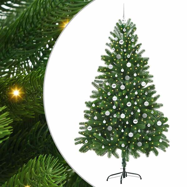 vidaXL Sapin de No&euml;l avec 300 LED avec support Vert 210 cm PE