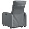 vidaXL Fauteuil inclinable Gris Similicuir