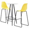 vidaXL Ensemble de bar 3 pcs Plastique Jaune