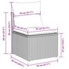 vidaXL Salon de jardin 8 pcs avec coussins gris clair r&eacute;sine tress&eacute;e