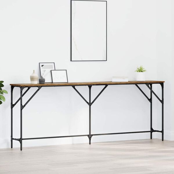 vidaXL Table console Bois Ancien 200 x 29 x 75 cm