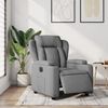 vidaXL Fauteuil inclinable &eacute;lectrique Gris clair Tissu