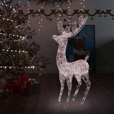 vidaXL Renne de Noël XXL Acrylique 250 LED 180 cm Blanc chaud