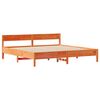 vidaXL Cadre de lit sans matelas cire marron 200x200cm bois pin massif