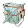 Esschert Design Tabouret porte-outils de jardinage Motif roses