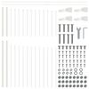 vidaXL Clôture de jardin 8 pcs Blanc 170 x 190 cm