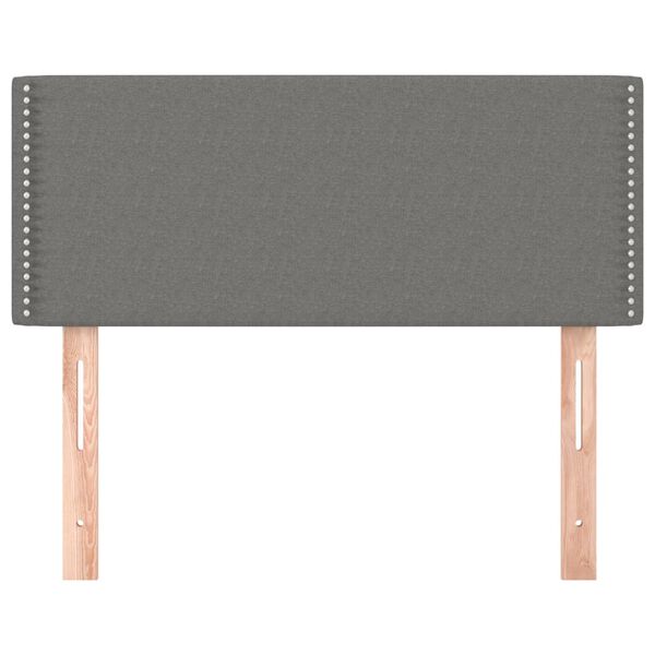 vidaXL T&ecirc;te de lit Gris fonc&eacute; 90x5x78/88 cm Tissu