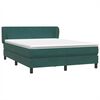 vidaXL Sommier &agrave; lattes de lit et matelas vert fonc&eacute; 140x220cm velours