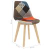 vidaXL Chaises à manger lot de 6 Design de patchwork multicolore tissu