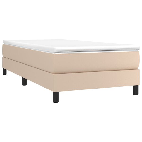 vidaXL Sommier à lattes de lit avec matelas Cappuccino 80x200 cm