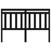 vidaXL T&ecirc;te de lit Noir 126x4x100 cm Bois massif de pin
