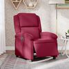 vidaXL Fauteuil inclinable électrique rouge bordeaux velours