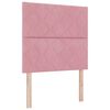 vidaXL T&ecirc;te de lit LED Rose 90 cm Velours