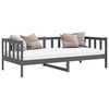 vidaXL Lit de jour sans matelas gris bois de pin massif 90x200 cm