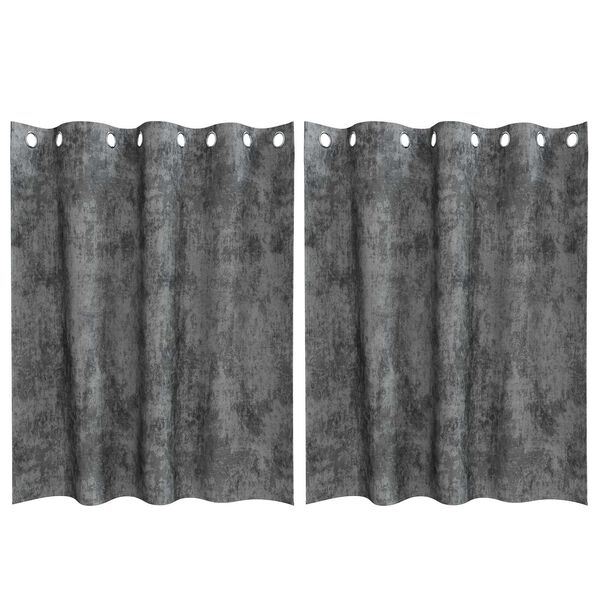 vidaXL Rideaux en velours 2 pcs Gris 140 x 140 cm Velours