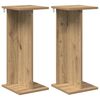 vidaXL Support de Plante 2 pi&egrave;ces Ch&ecirc;ne artisanal 25 x 25,5 x 60,5 cm
