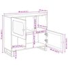 vidaXL Buffet avec porte Marron 80 x 33 x 75 cm Bois de mangue massif