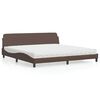 vidaXL Lit avec matelas Dover marron 200x200 cm similicuir