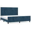 vidaXL Cadre de lit sans matelas bleu fonc&eacute; 160x200 cm velours