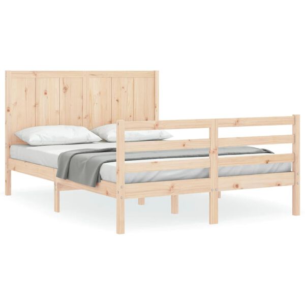 vidaXL Cadre de lit sans matelas bois massif