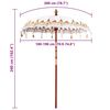 vidaXL Parasol balinais Cr&egrave;me 185 x 185 x 260 cm
