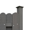 vidaXL Panneau de clôture avec 2 poteaux WPC 180x180 cm gris