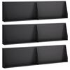 vidaXL Mur de sout&egrave;nement 6 pc 80 x 12 x 30 cm Acier Noir