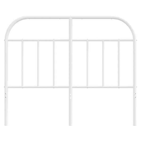 vidaXL T&ecirc;te de lit de remplacement m&eacute;tal blanc 120 cm